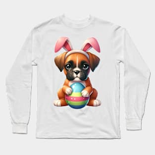 Easter Boxer Dog Long Sleeve T-Shirt